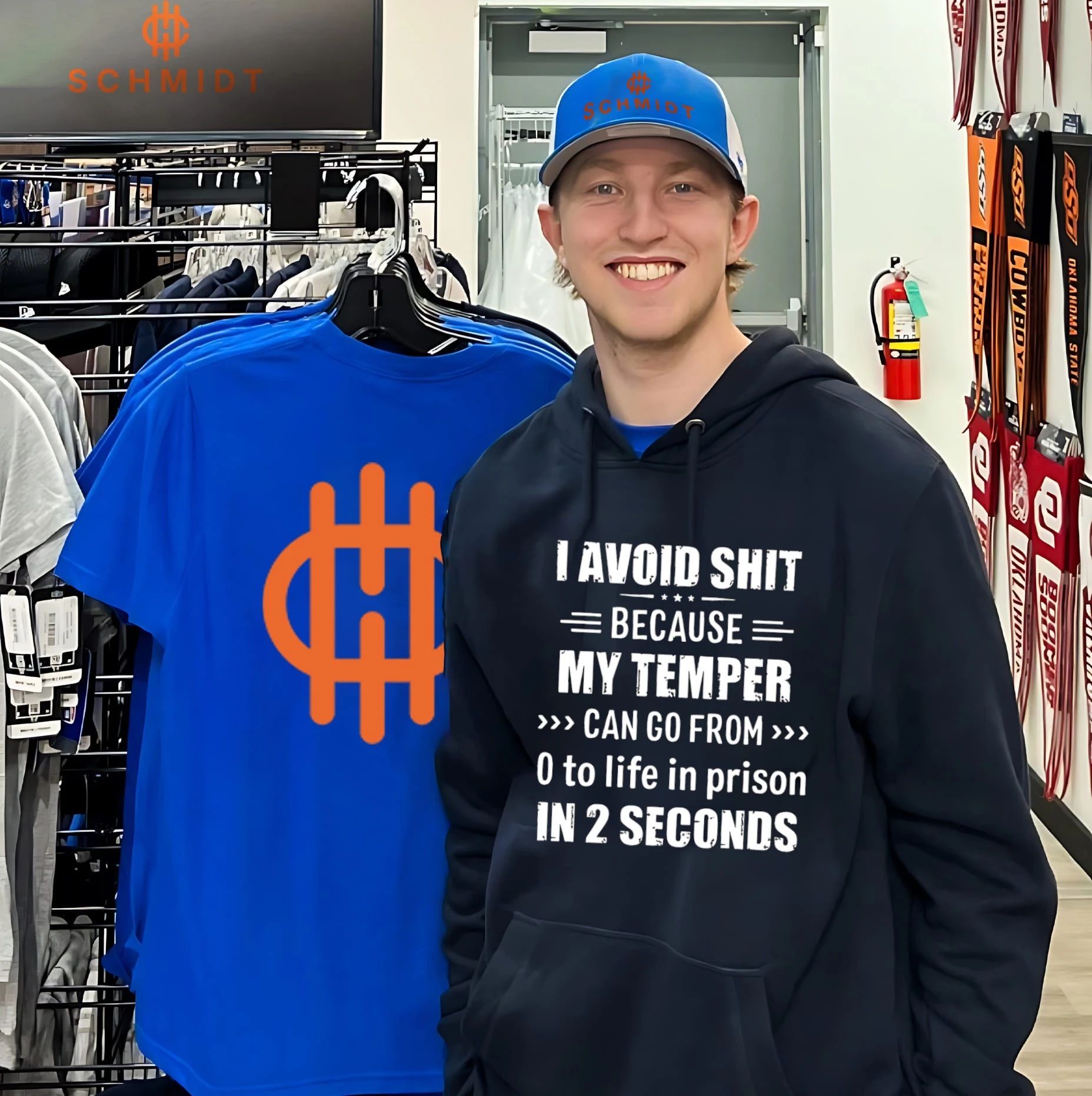 I avoid shit because my temper can go from 0 to life in prison in 2 seconds shirt