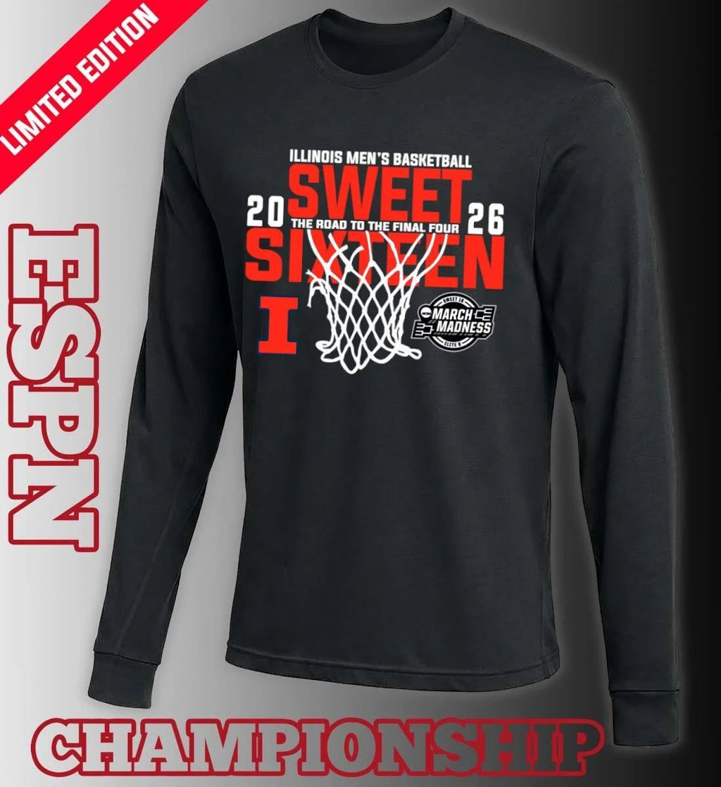 Illinois Men’s Basketball 2026 Sweet Sixteen The Road To The Final Four Shirt