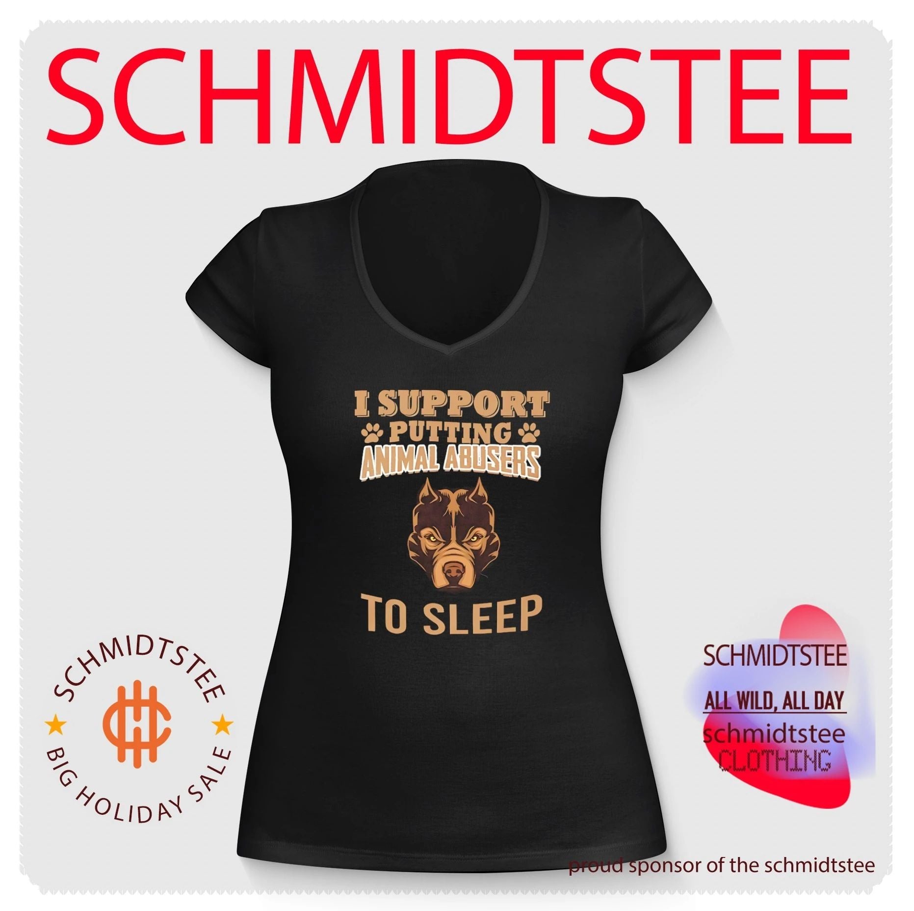 I support putting animal abusers to sleep pitbull dog illustration shirt