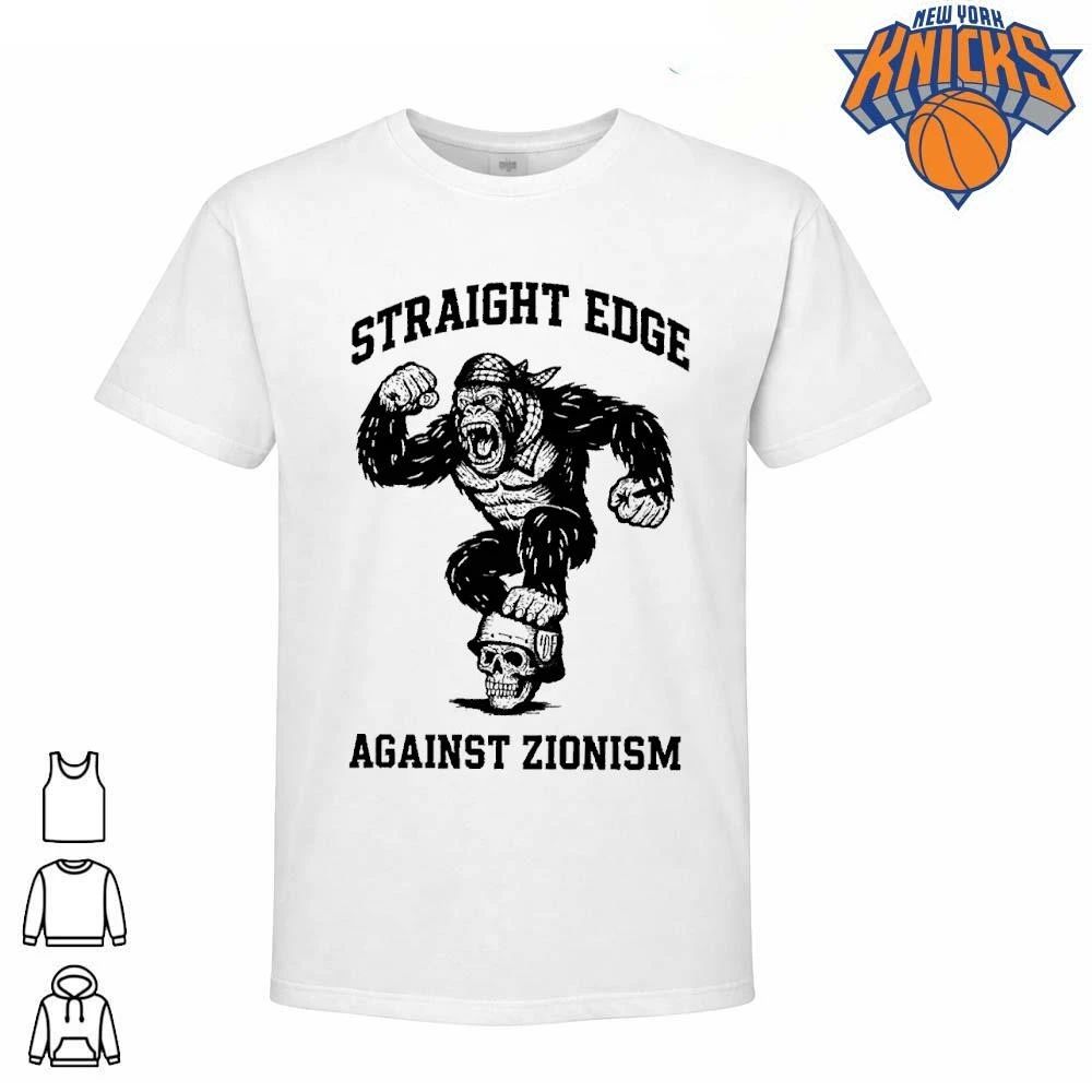 Straight Edge Against Zionism Gorilla Skull Punk Rock Shirt