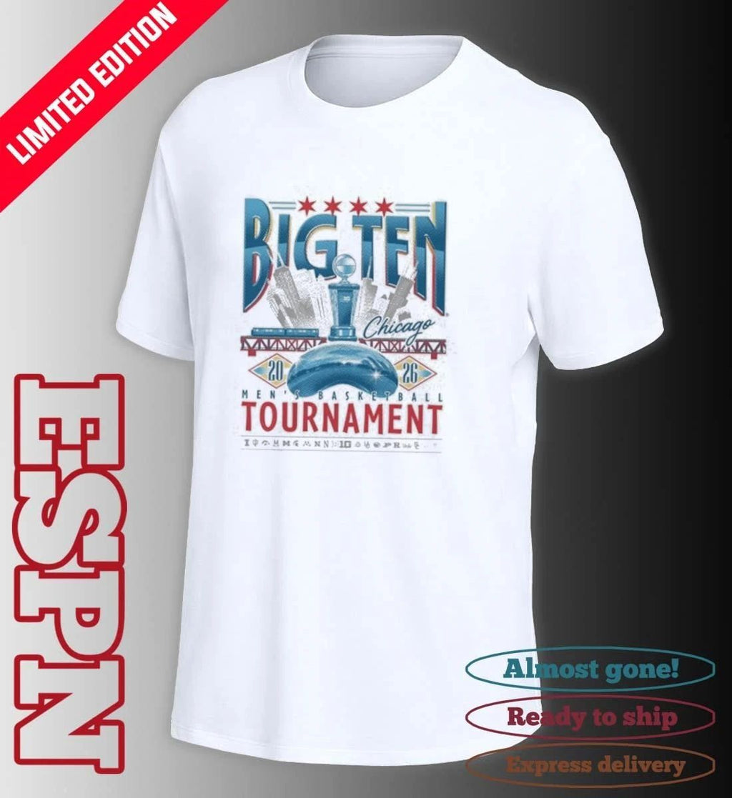 2026 Big Ten Men’s Basketball Tournament Chicago Skyline Shirt