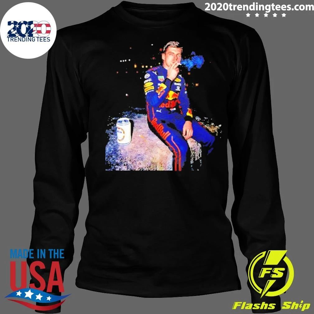 Max Verstappen Beer And Smoking Shirt