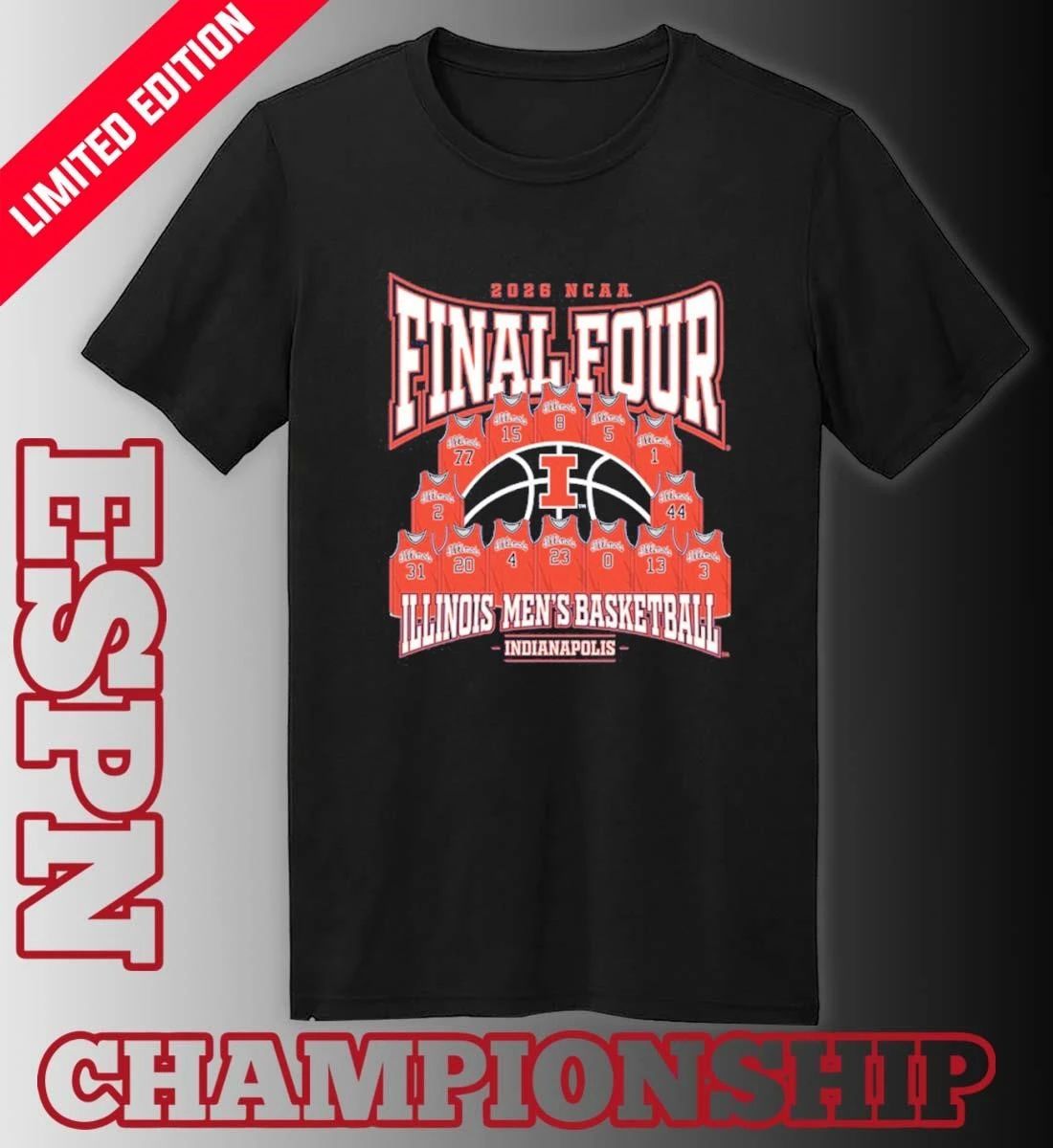 Illinois Men’s Basketball 2026 NCAA Final Four Jersey Madness T-Shirt
