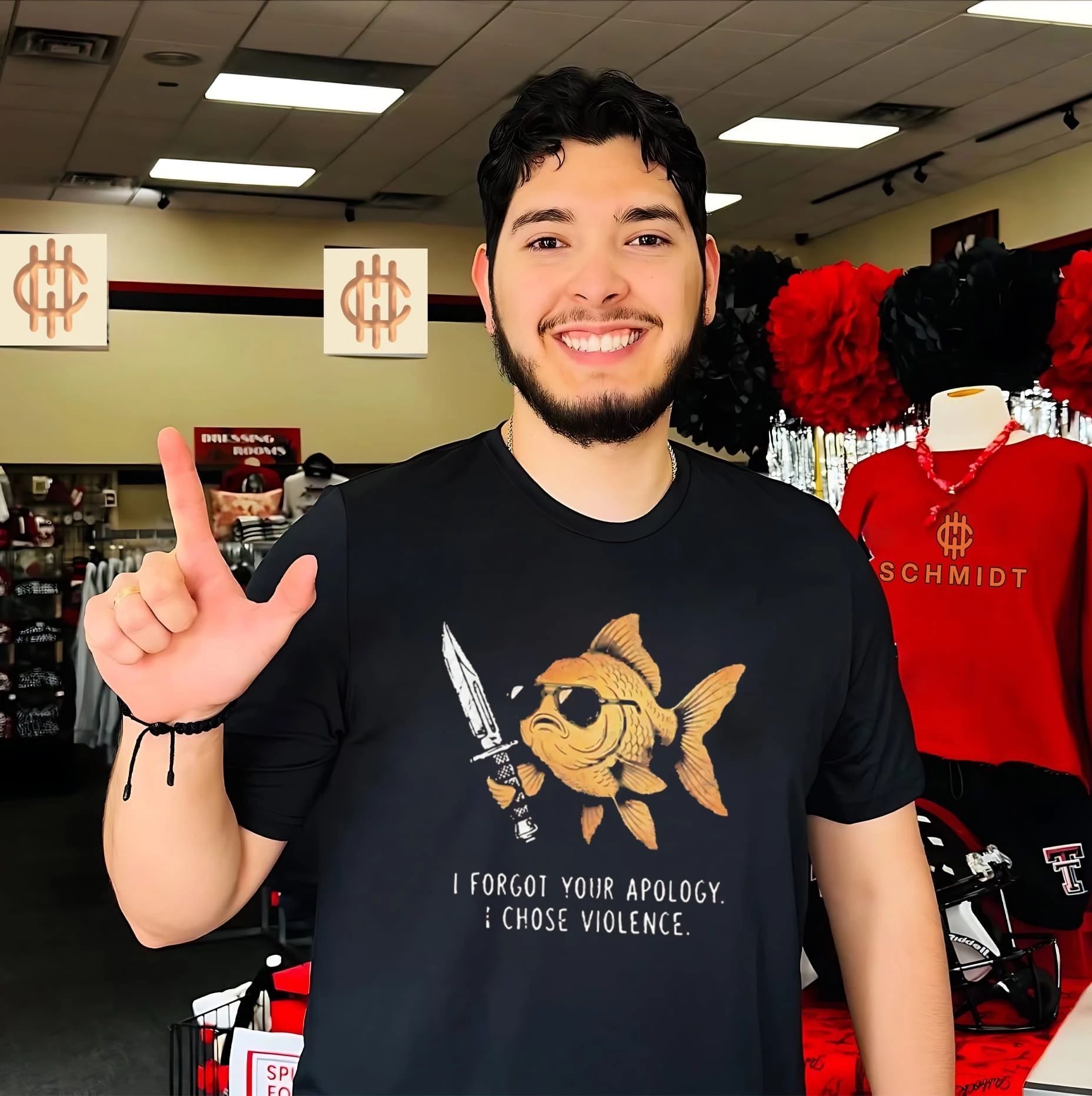 Goldfish I Forgot Your Apology I Chose Violence shirt