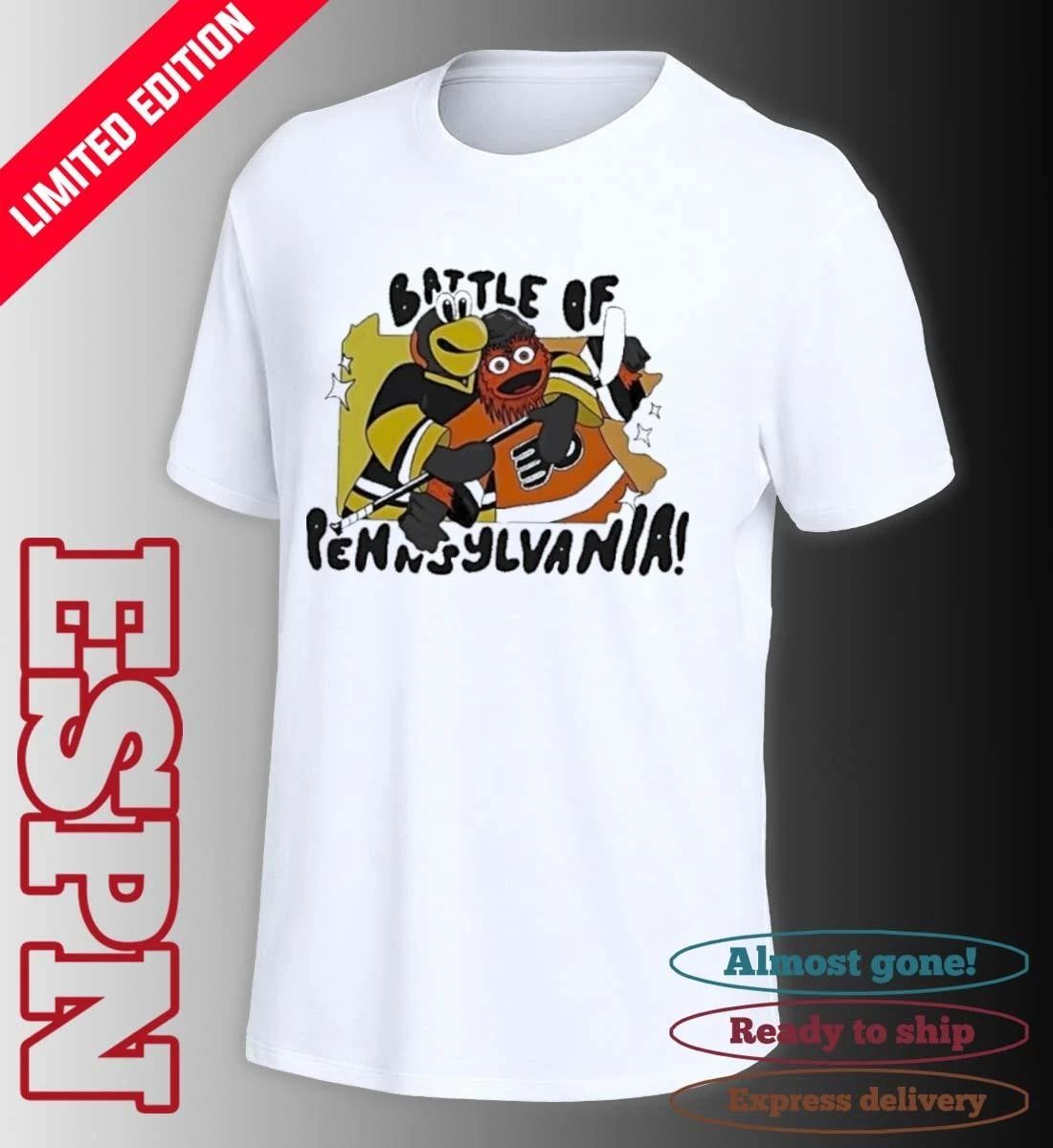 Pittsburgh Penguins Vs Philadelphia Flyers Mascot Battle Of Pennsylvania NHL Playoffs shirt