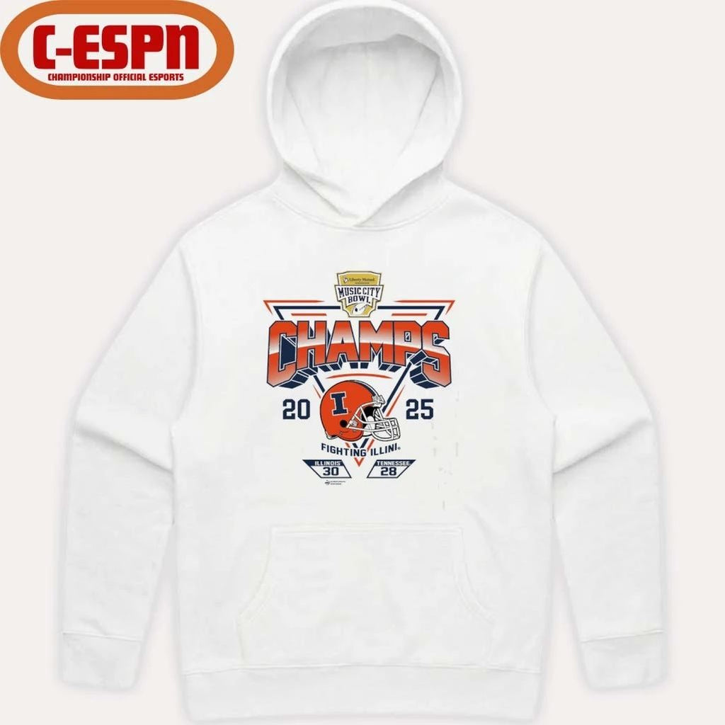 Illinois Fighting Illini 2025 Music City Bowl Champions Score Shirt
