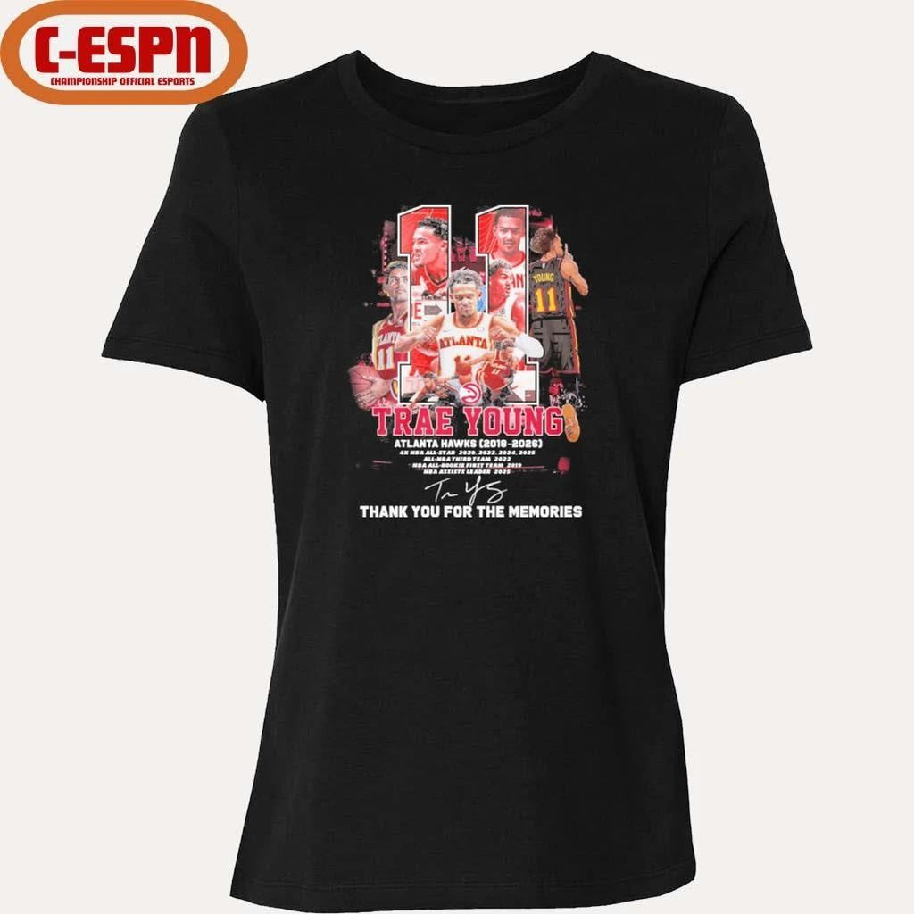 Trae Young Atlanta Hawks 2018-2026 Thank You Shirt