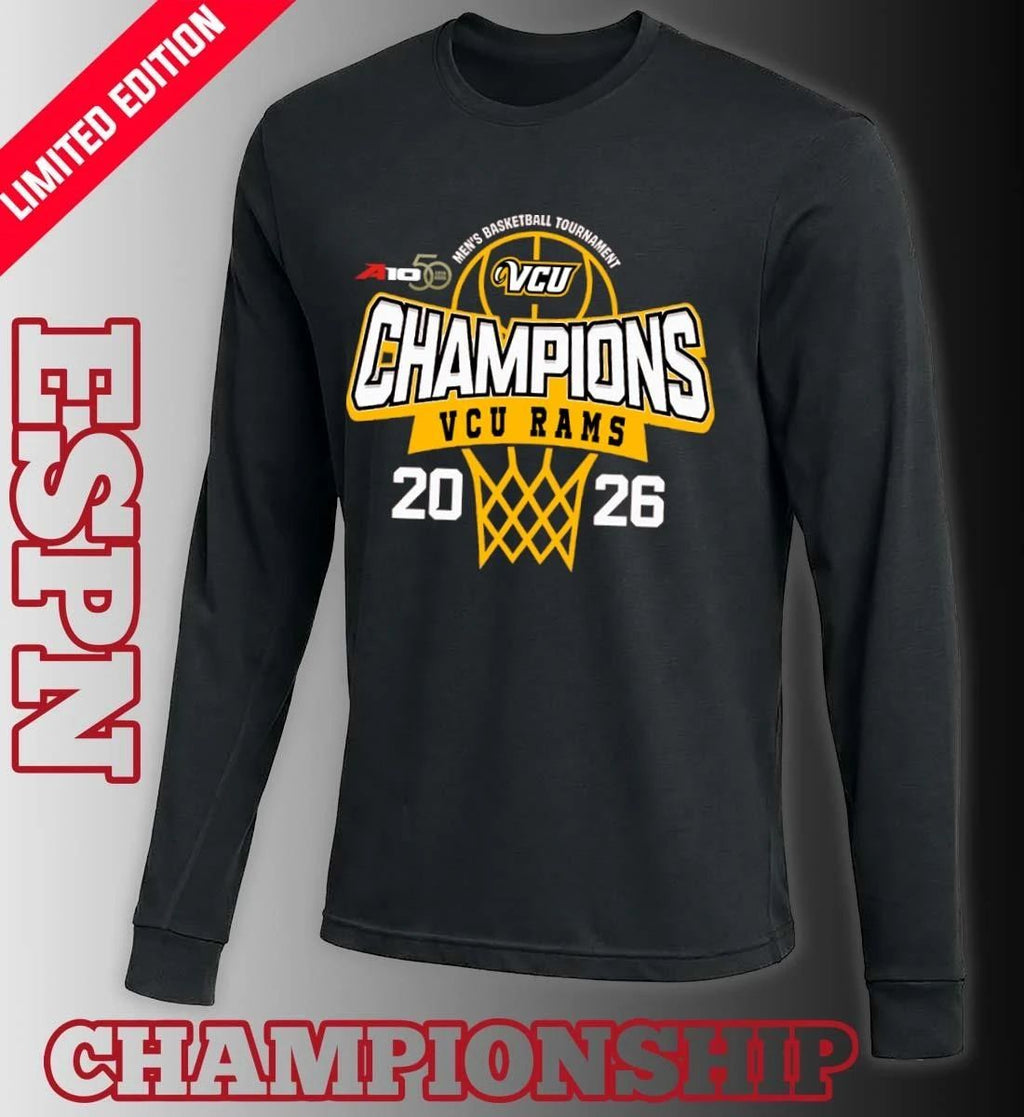 VCU Rams 2026 Atlantic 10 Men’s Basketball Tournament Champions Shirt