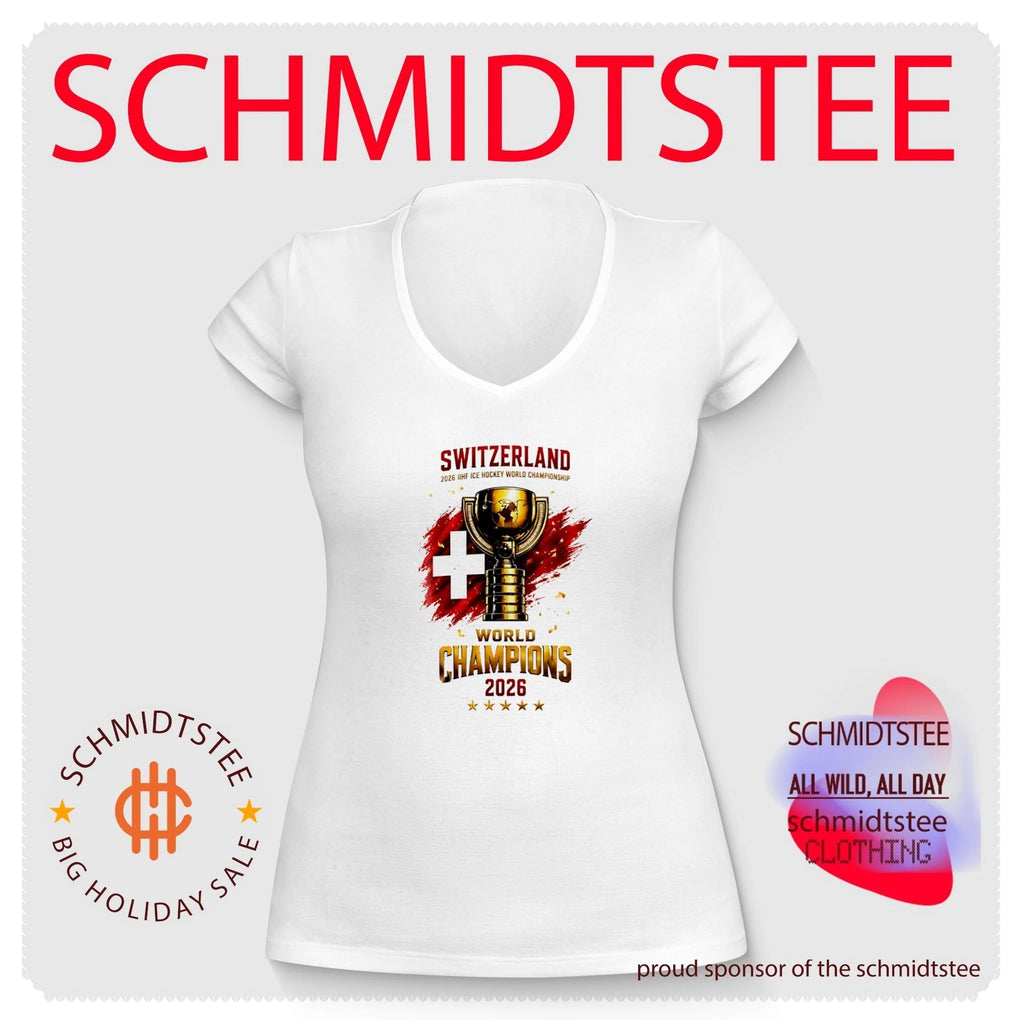 Switzerland 2026 IIHF Ice Hockey World Champions trophy shirt