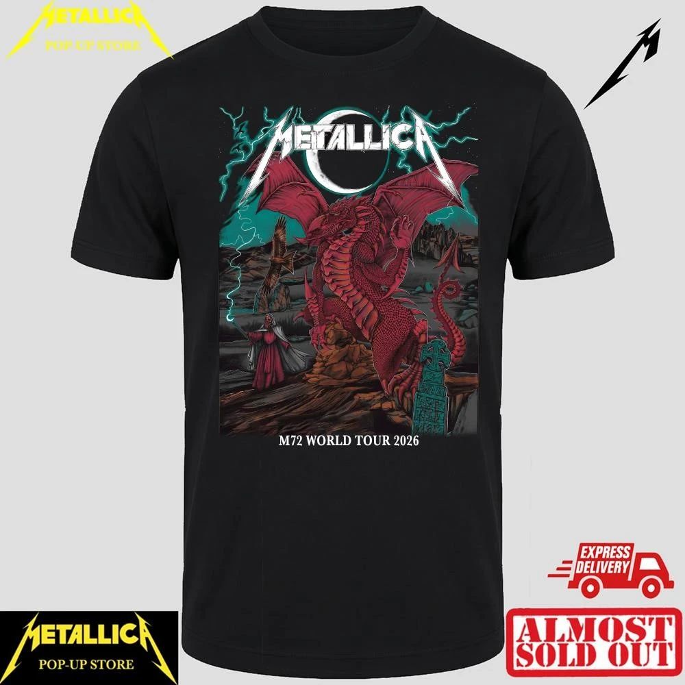 Metallica June 28 2026 Cardiff Concert Shirt – Exclusive Red Dragon Artwork