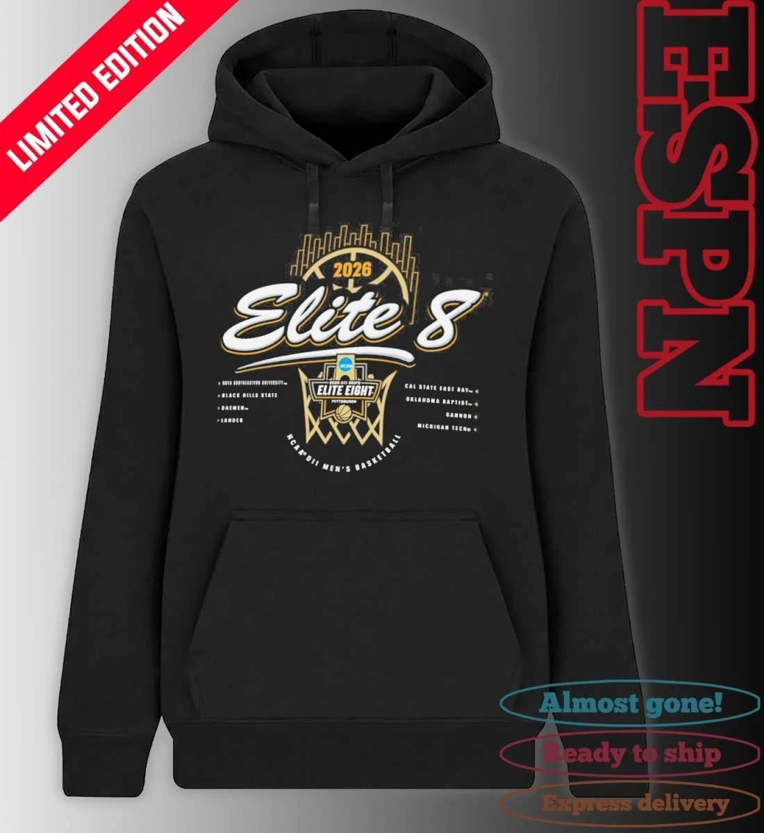 2026 NCAA Division II Men’s Basketball Elite 8 T-Shirt
