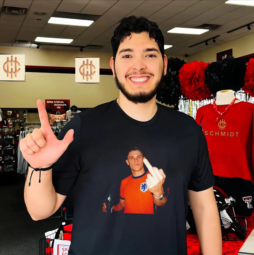 Xavi Simons Netherlands National Football Team middle finger shirt