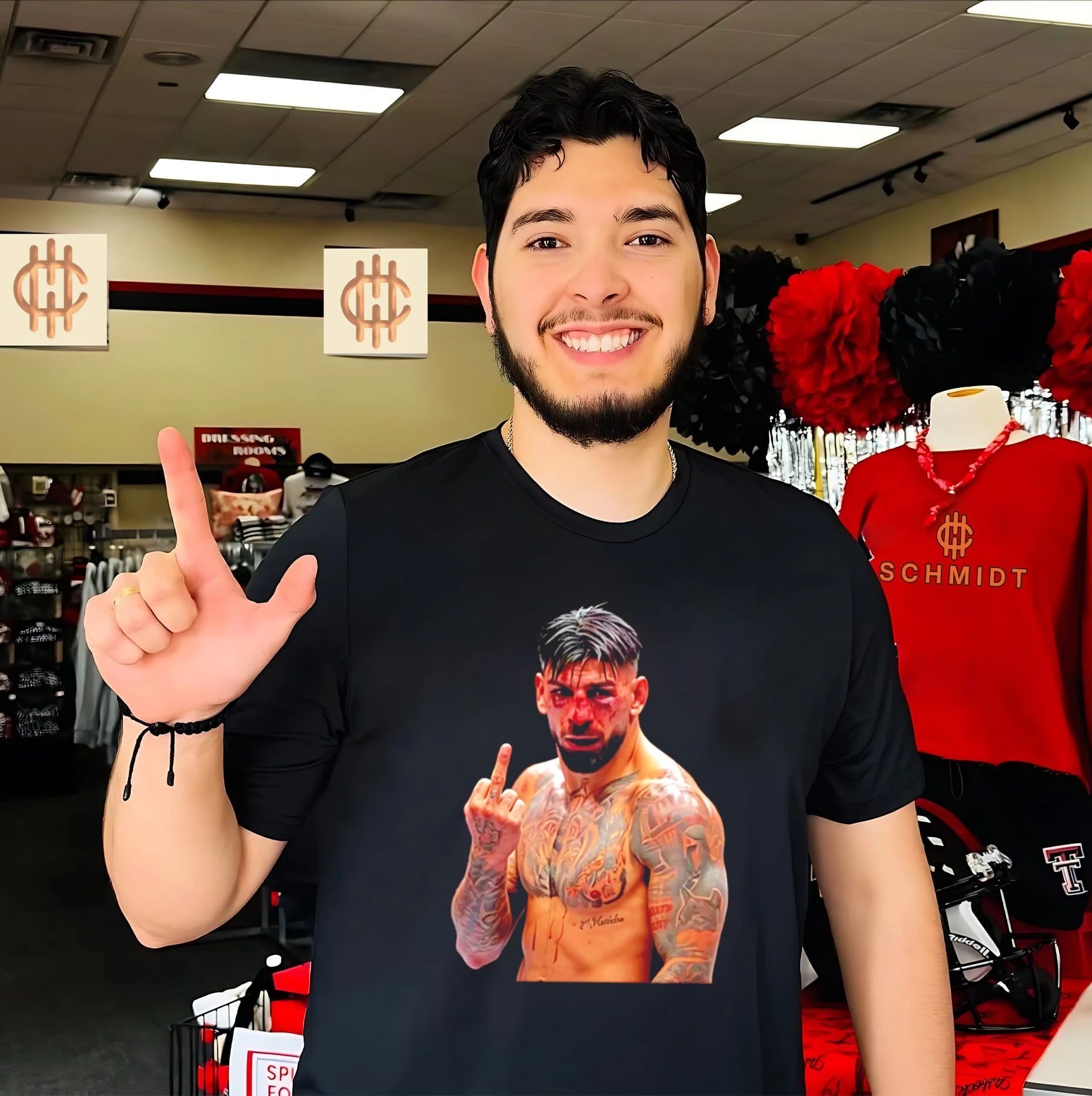 Ilia Topuria UFC Fighter MMA Mixed Martialmiddle finger shirt
