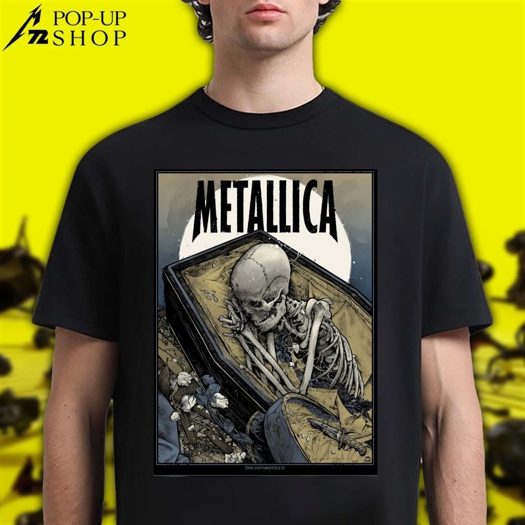 Limited Edition Poster Metallica M72 The Unforgiven II Skeleton Coffin Full Moon Shirt