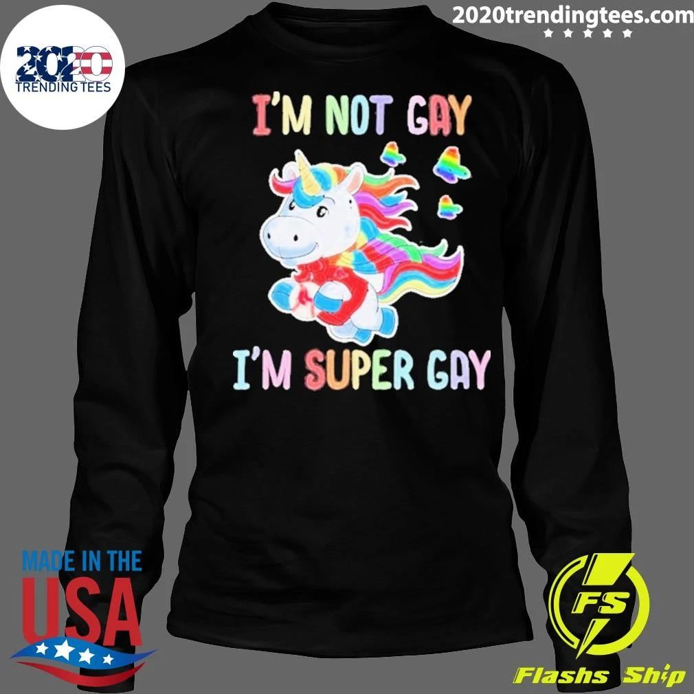 Unicorn Boston Red Sox I’m Not Gay I’m Super Gay Shirt