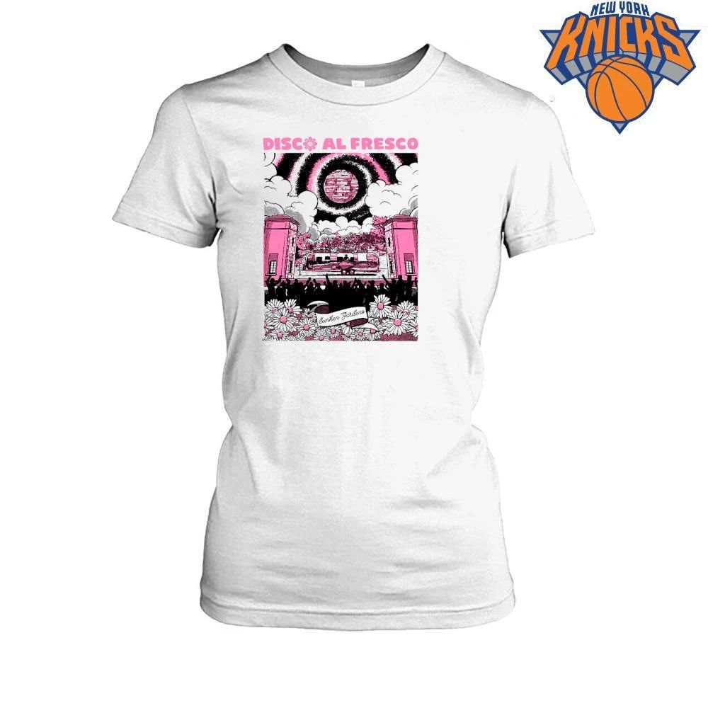 Disc Al Fresco Sunken Gardens Pink Disco Ball Vintage Festival Shirt