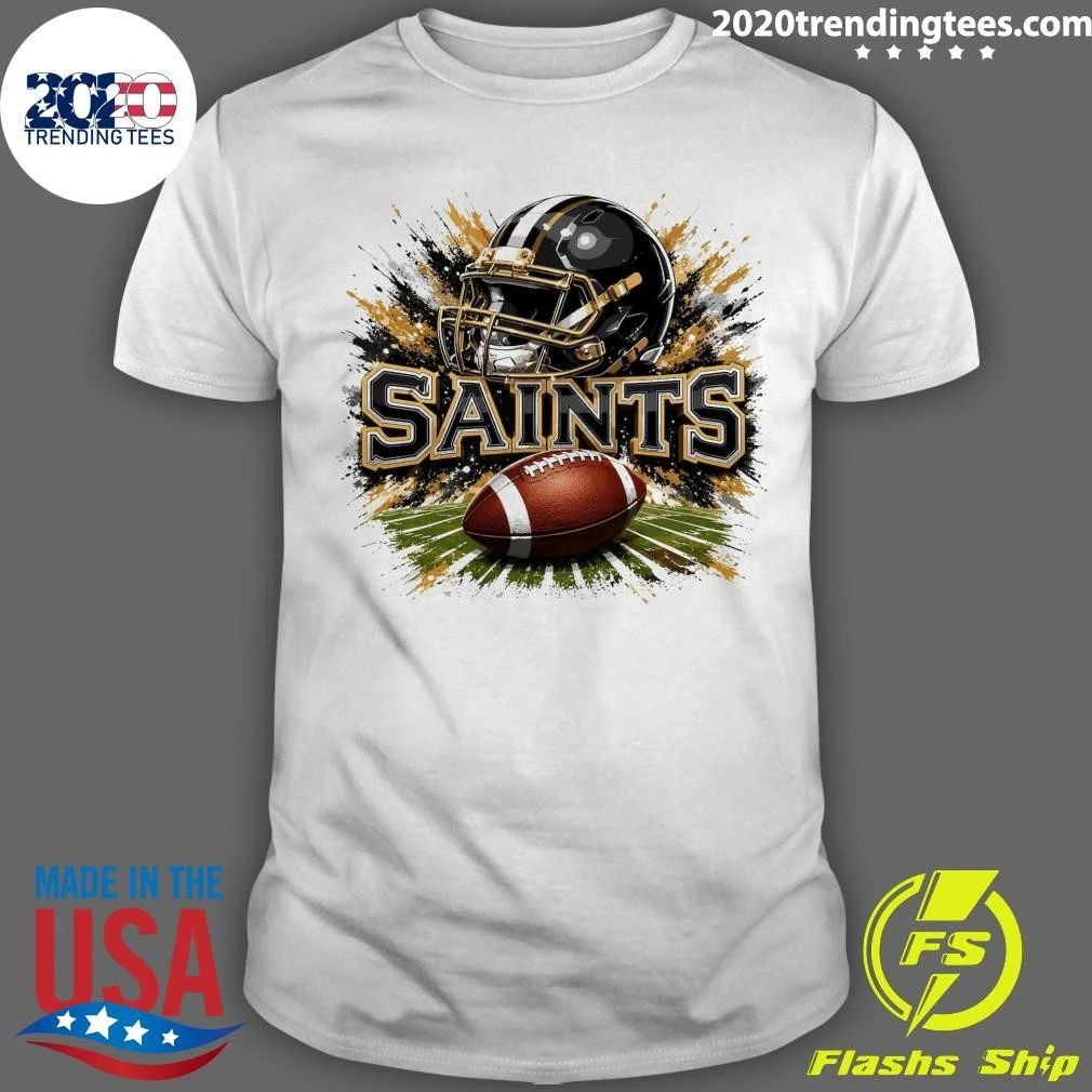 Saints Football Helmet Splash Shirt