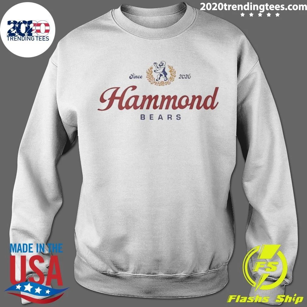 Hammond Bears Since 2026 Retro Bear Mascot School Pride Graphic Tee Shirt
