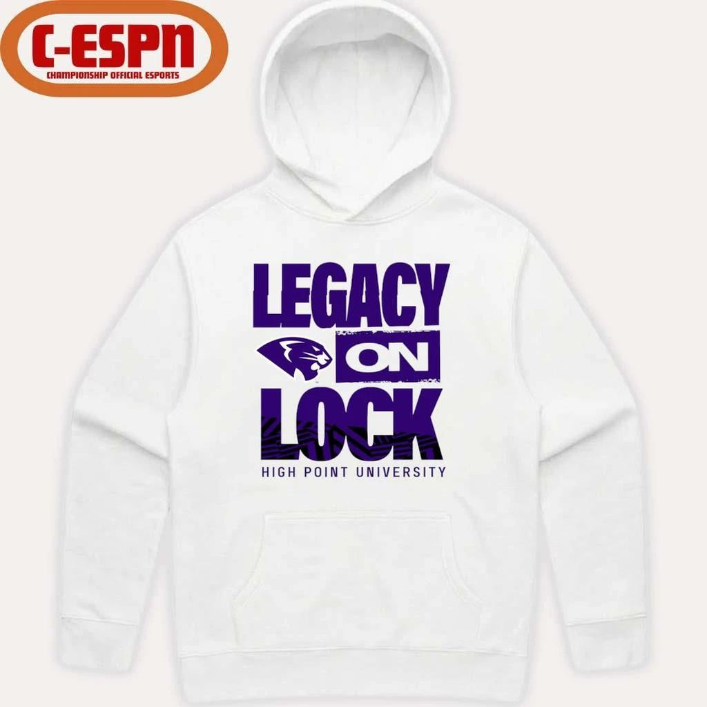 High Point University Basketball Legacy On Lock Bench Shirt