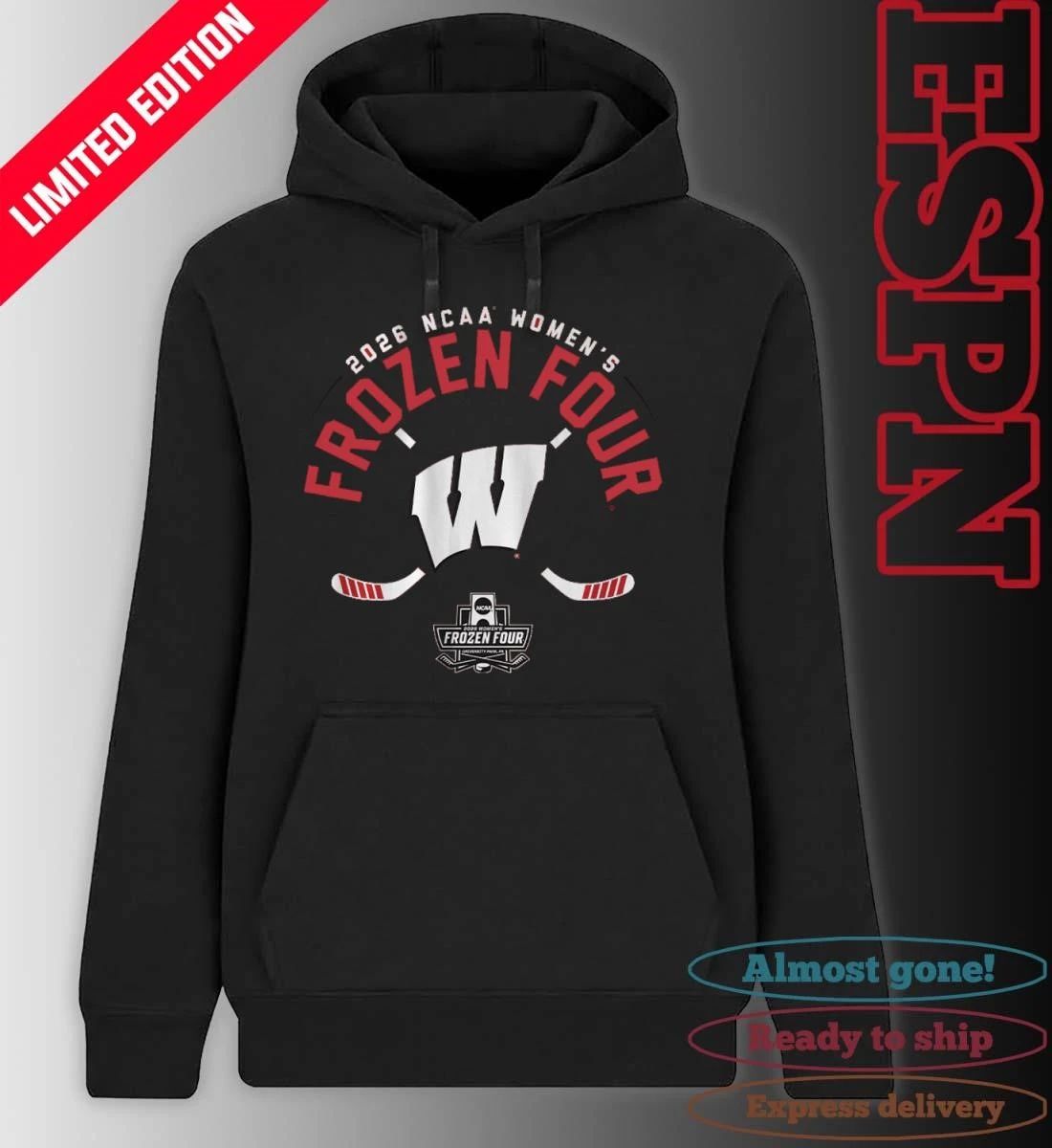 Wisconsin Women’s Ice Hockey 2026 Frozen Four T-Shirt