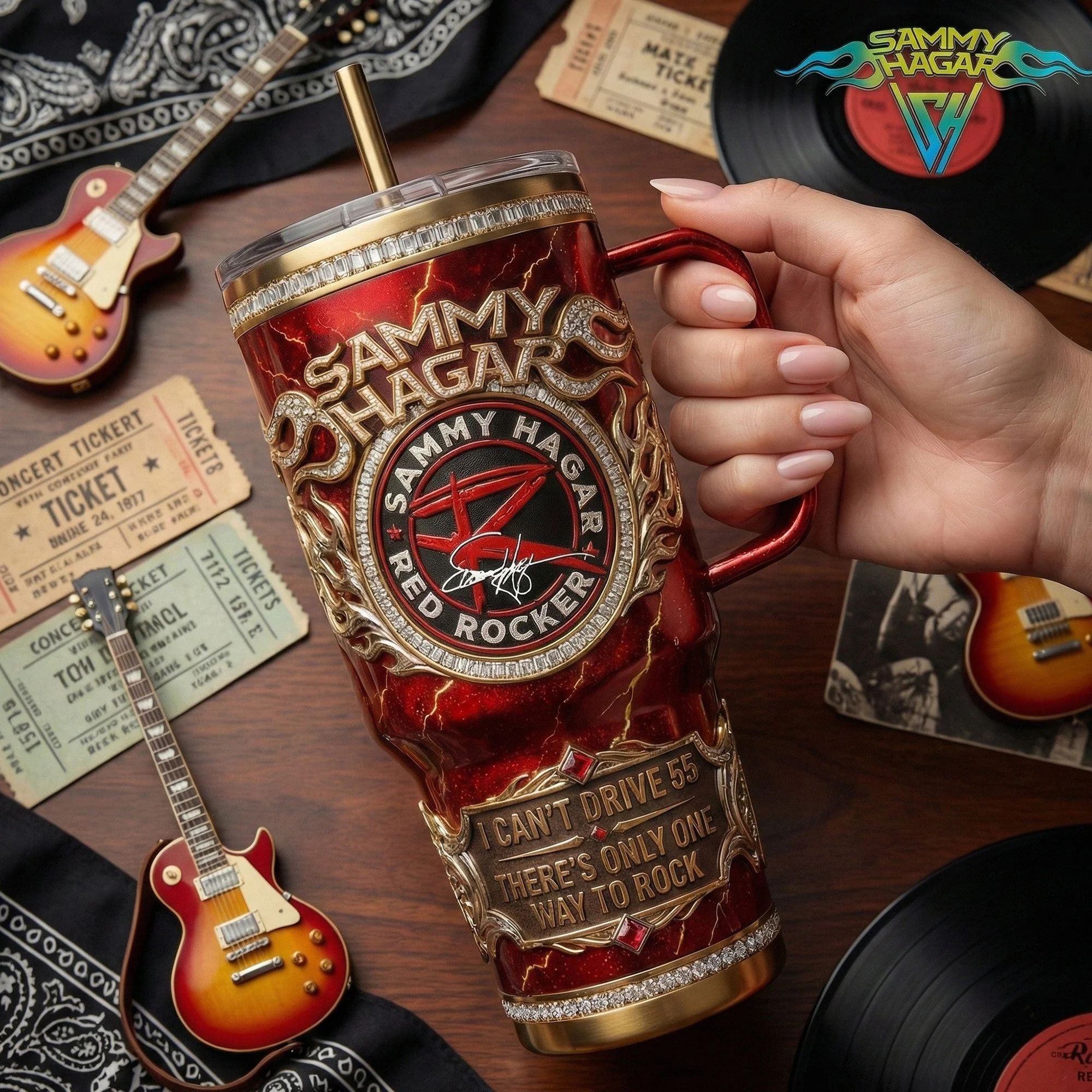 Sammy Hagar Red Rocker YETI Tumbler