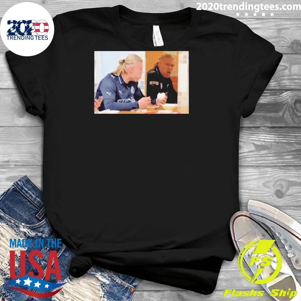 Happy Birthday Erling Haaland Don’t Get Scared In The Mirror When You’re Eating You’re Birthday Cake Shirt