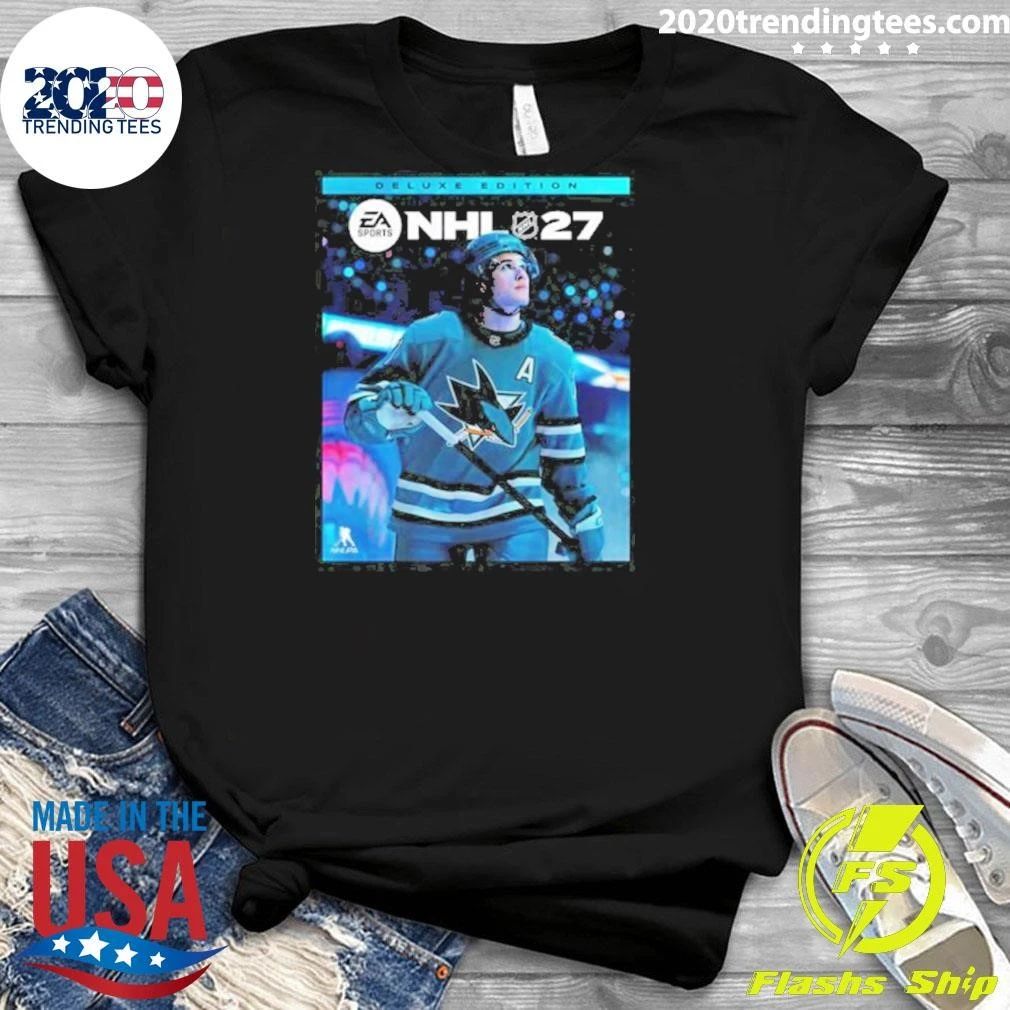 Ea Sports Nhl 27 San Jose Sharks Macklin Celebrini Cover Athlete Deluxe Edition Shirt
