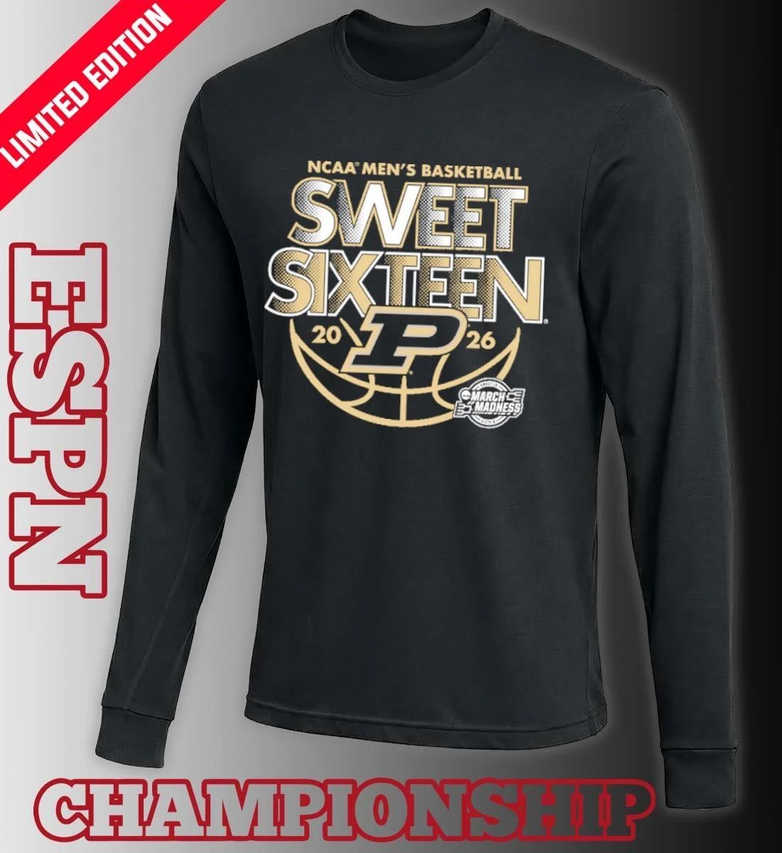 Sweet Sixteen 2026 Purdue Men’s Basketball Shirt