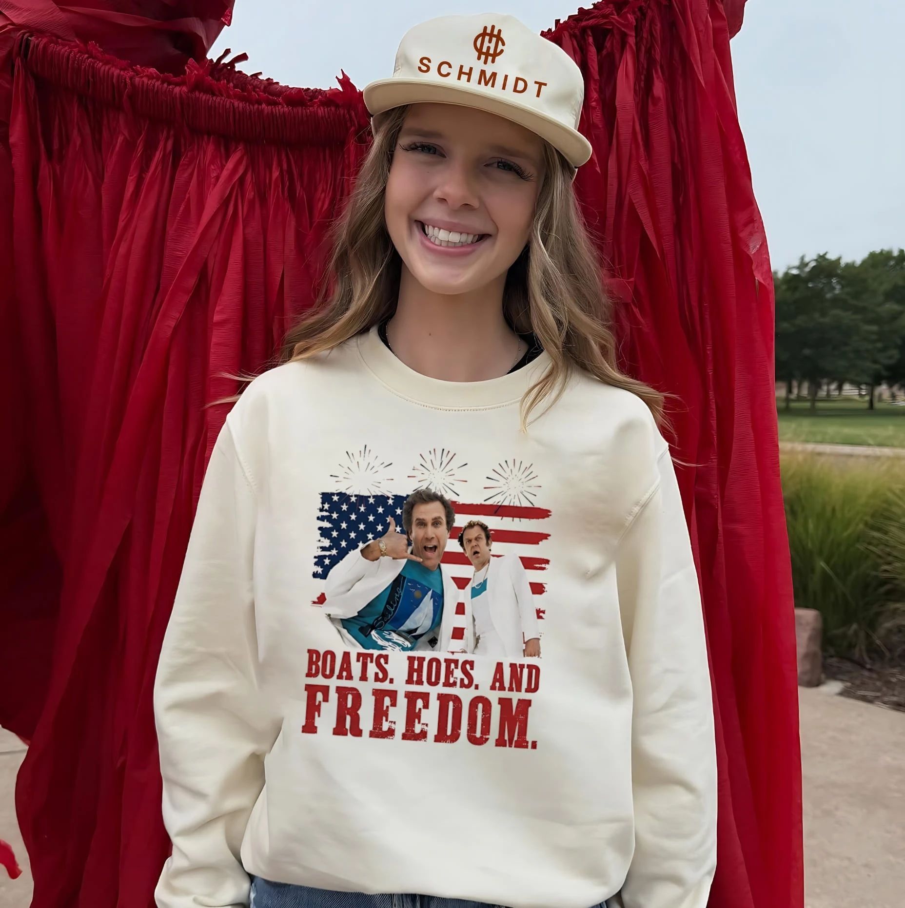Boats Hoes and Freesom 4th of July shirt