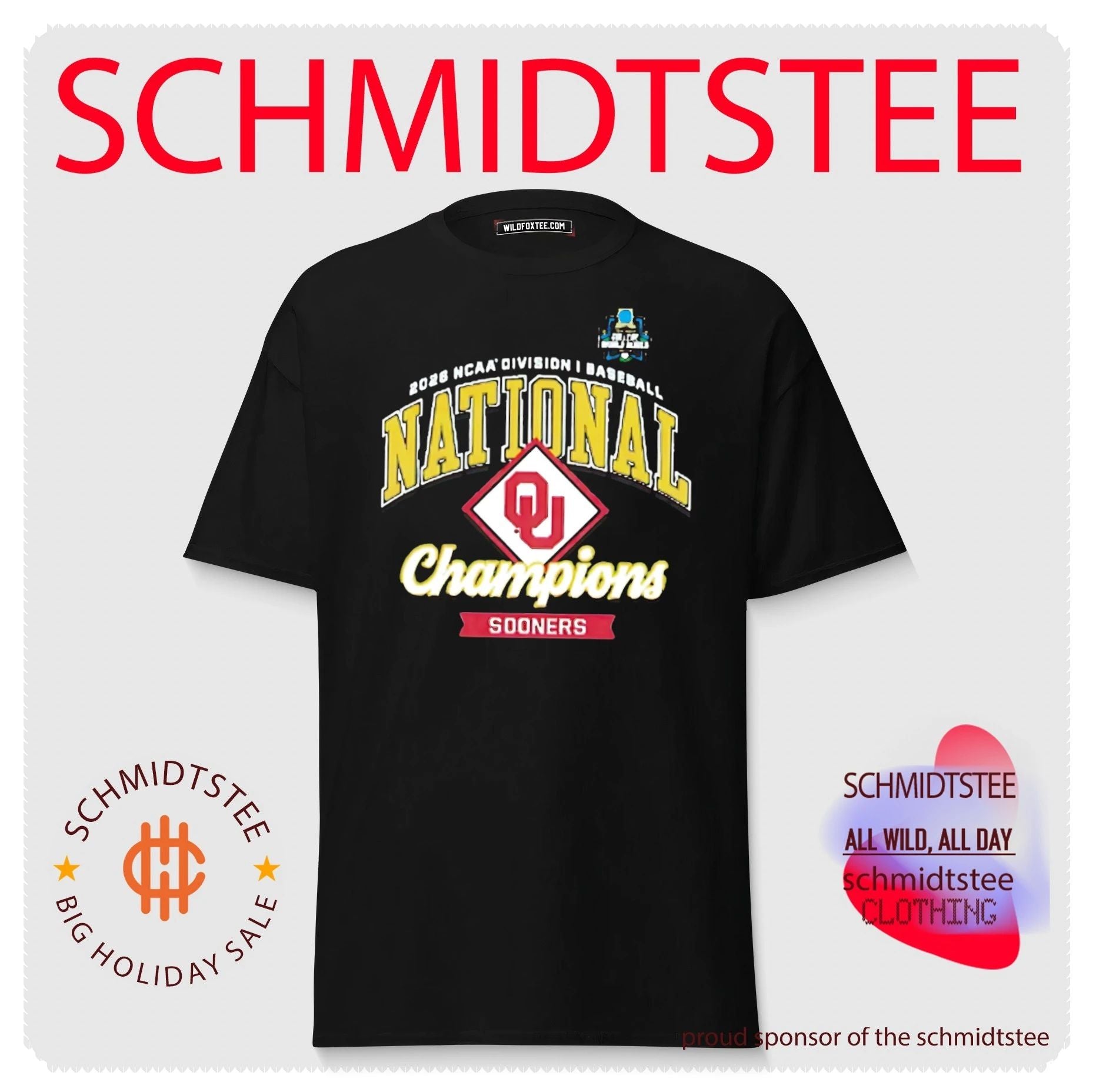 2026 NCAA Division I Baseball National Champions Oklahoma Sooners shirt