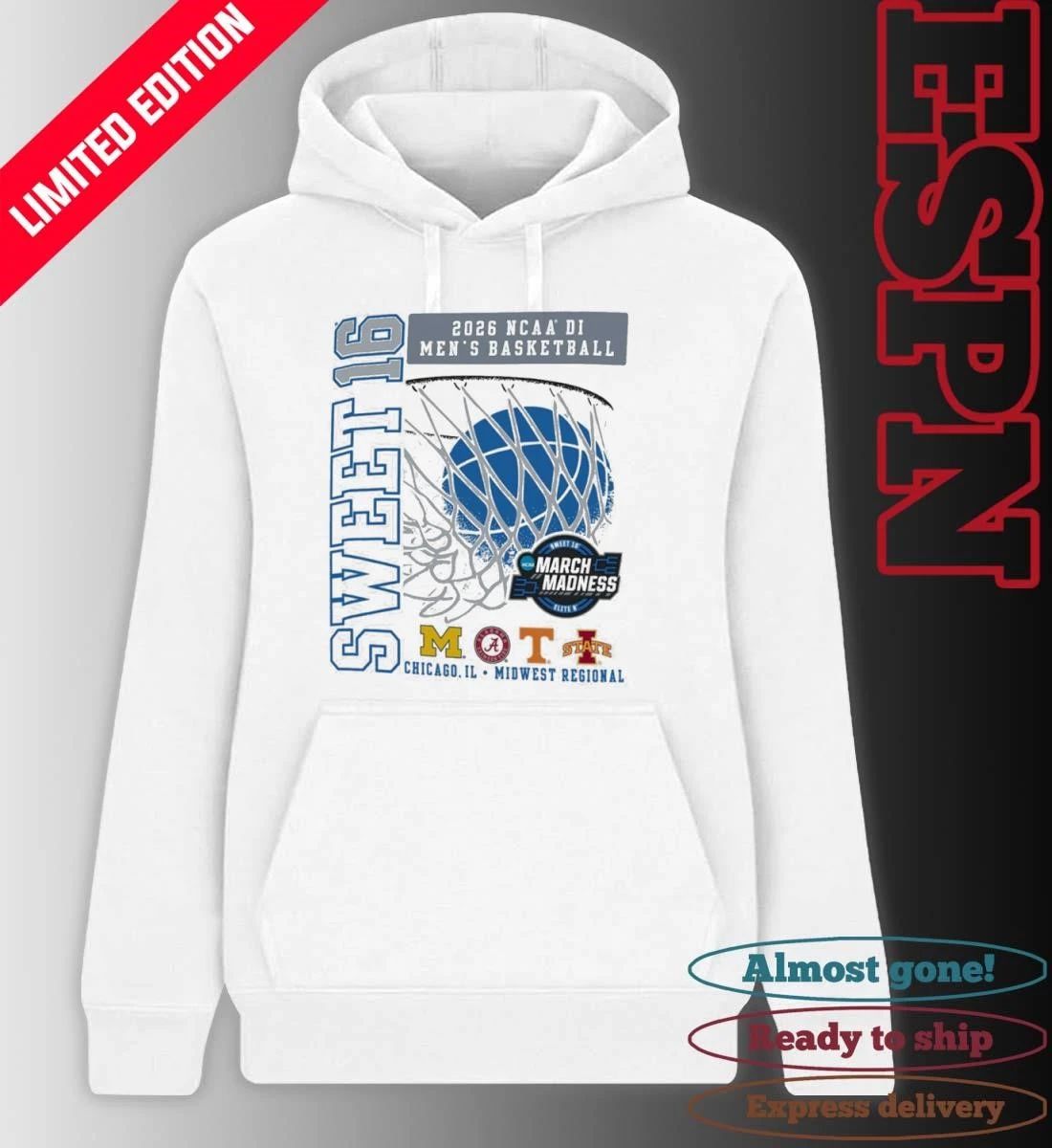 Sweet 16 NCAA DI Men’s Basketball Tournament 2026 Midwest Regional T-Shirt