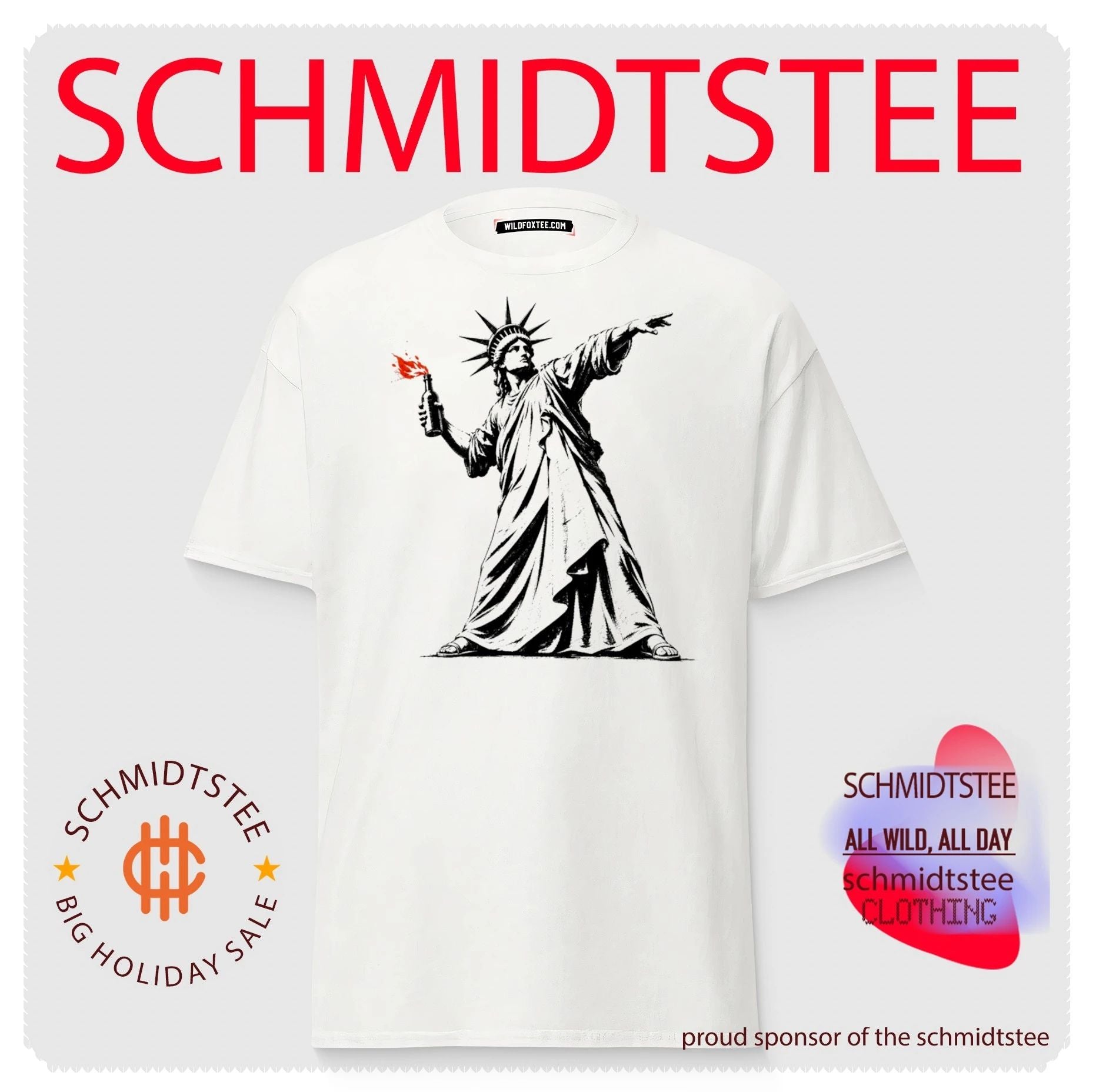 Liberty Unleashed Statue of Liberty Molotov Cocktail shirt