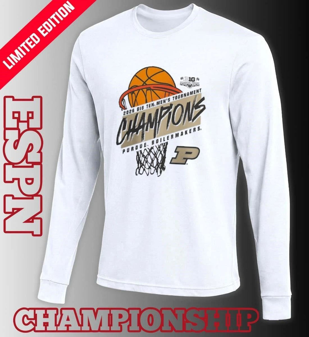 2026 Big 10 Men’s Basketball Tournament Purdue Boilermakers Champions T-Shirt