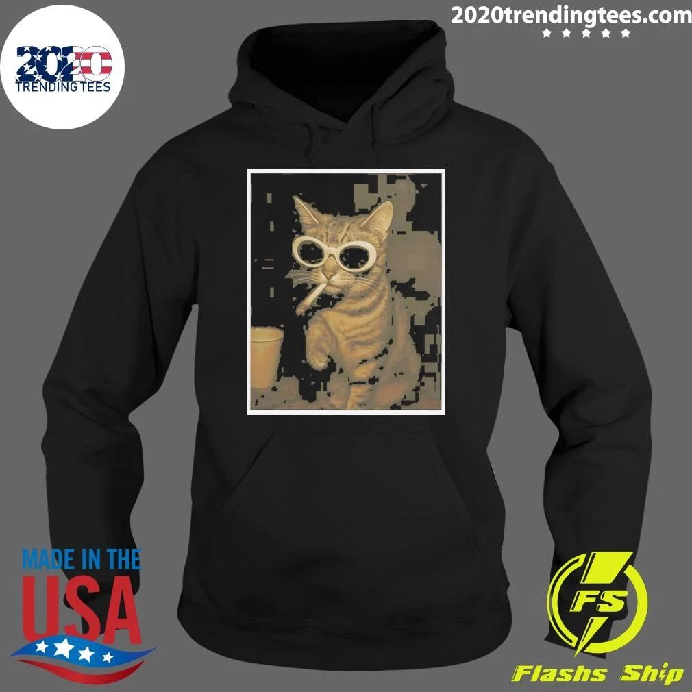 Cat Smoking Photo Meme Vintage Shirt