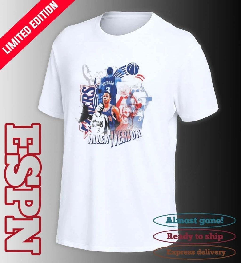 Allen Iverson Philadelphia 76ers Vintage Player 2026 T-Shirt