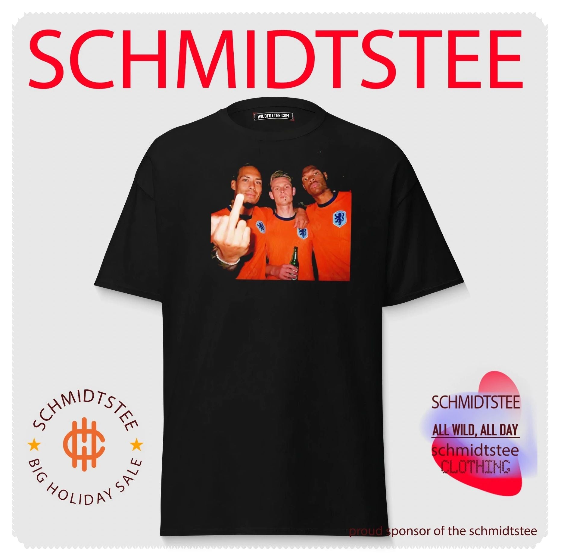 Virgil van Dijk Frenkie de Jong and Memphis Depay Netherlands National Team middle finger shirt