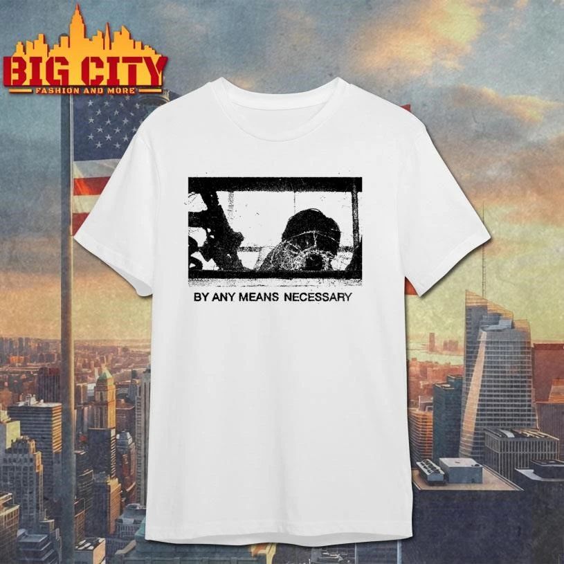 By Any Means Necessary Broken Glass Window Vintage Grunge Streetwear Shirt