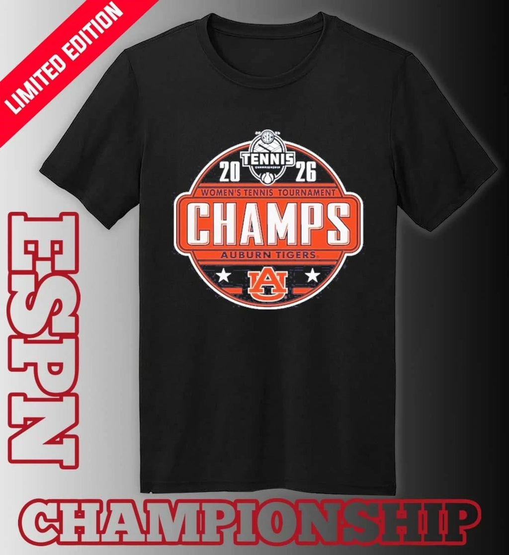 Auburn Tigers 2026 SEC Women’s Tennis Tournament Champions Locker Room T-Shirt