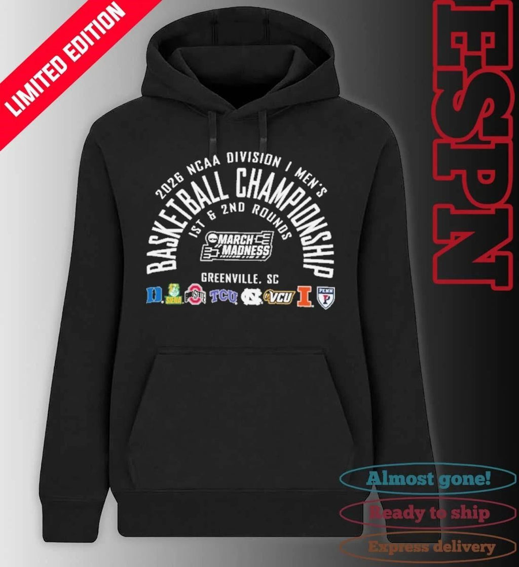 NCAA Men’s Basketball 2026 March Madness Greenville, SC T-Shirt