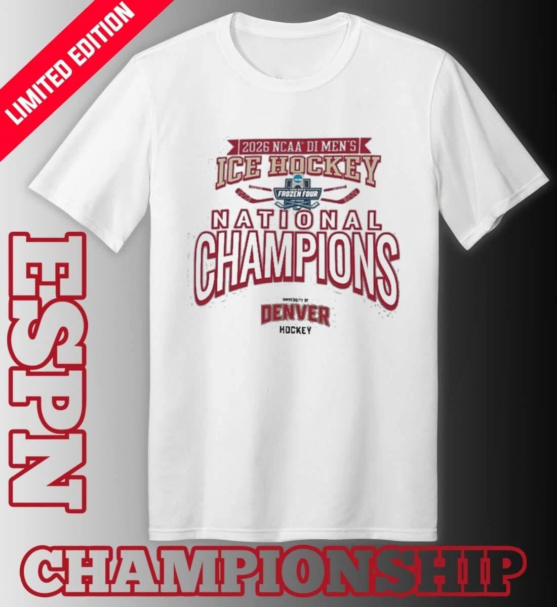 Denver Pioneers 2026 NCAA Men’s Ice Hockey National Champions Jersey T-Shirt