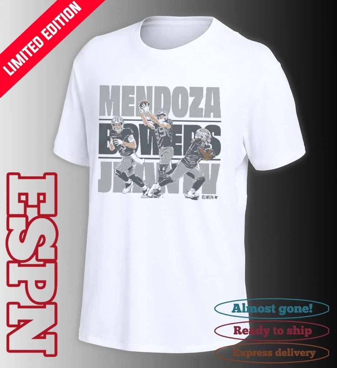 Fernando Mendoza, Ashton Jeanty & Brock Bowers Vegas Trio Shirt