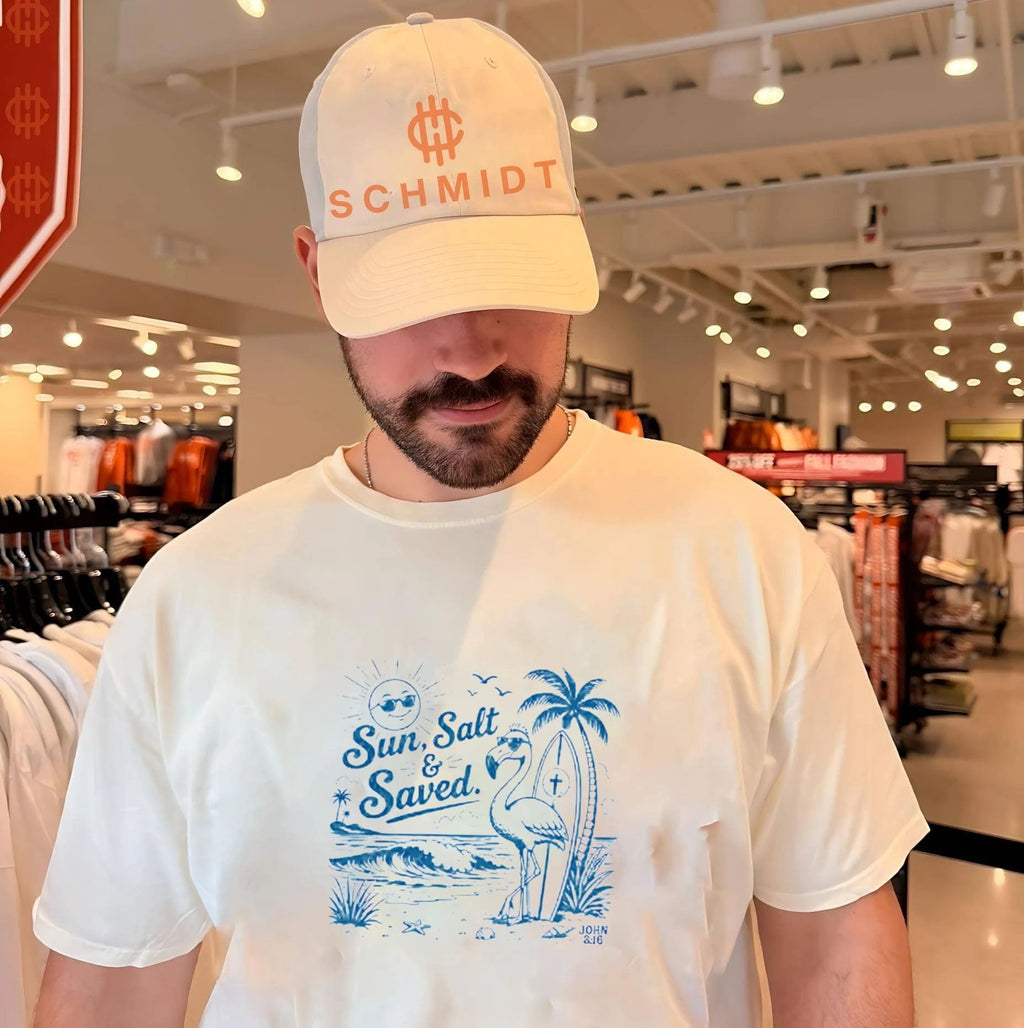 Sun Salt and Saved Flamingo John 3 – 16 Christian shirt