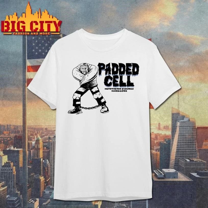 Padded Cell Straitjacket Crazy Guy Northern Suburbs Hardcore Punk T Shirt