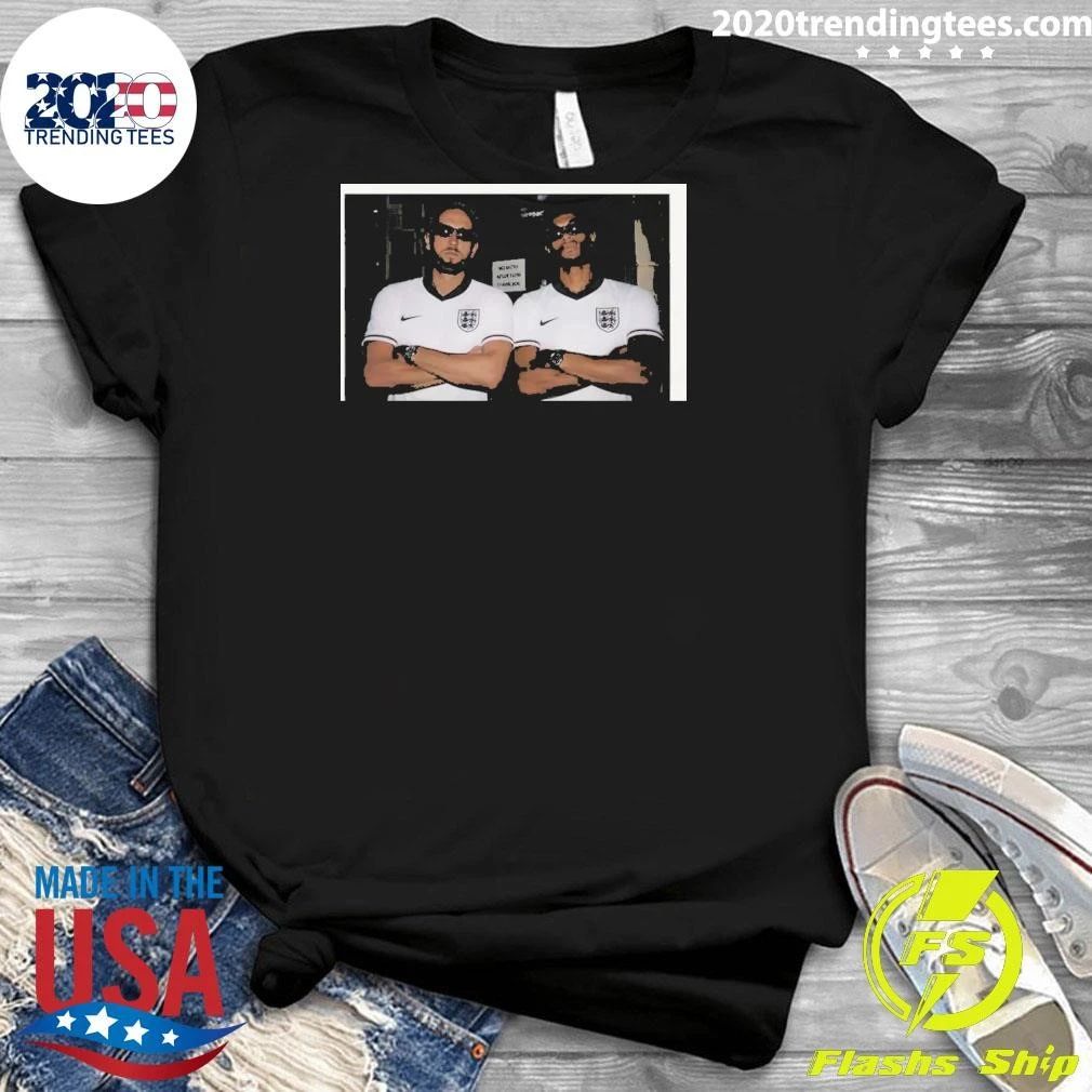 Jude Bellingham and Harry Kane wearing glass England Soccer World Cup 2026 shirt