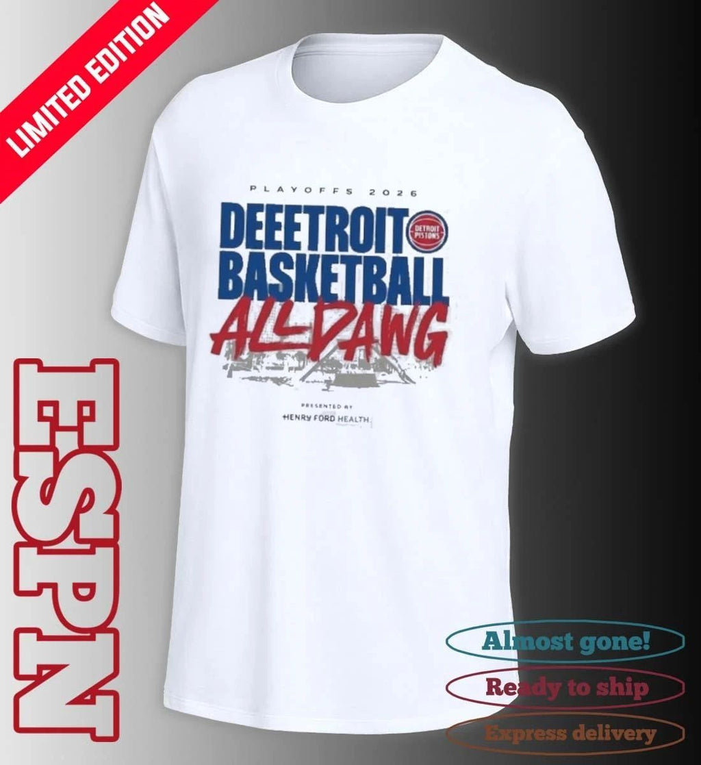Detroit Pistons Deeetroit Basketball All Dawg 2026 Playoffs Game 1 Shirt