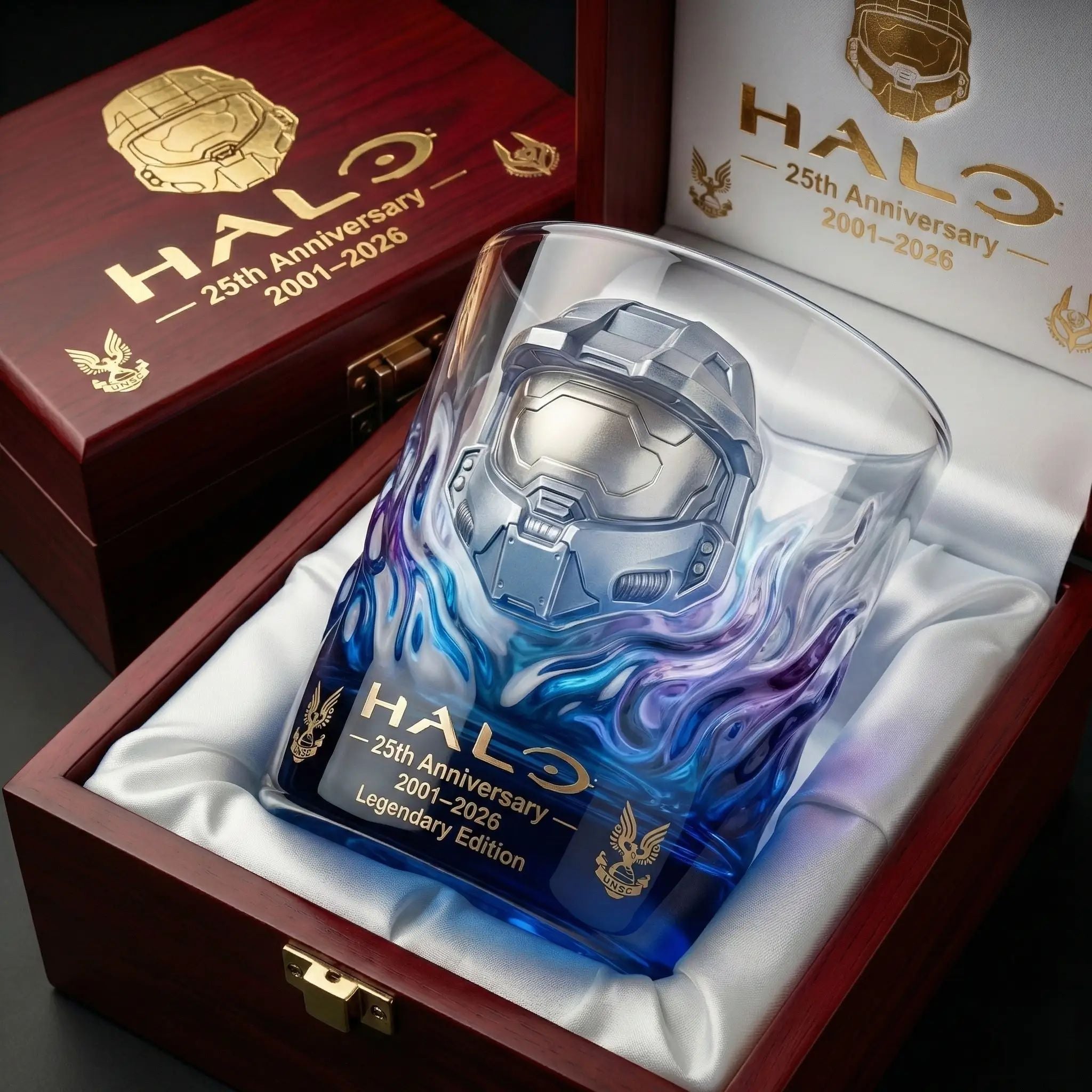 Halo 25th Anniversary 2001–2026 Legendary Edition Whiskey Glass