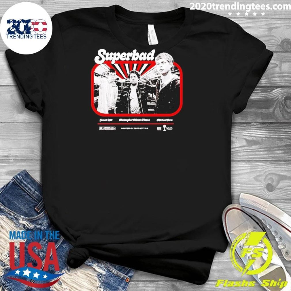Superbad Jonah Hill Christopher Mintz-Plasse and Michael Cera Retro Movie Shirt