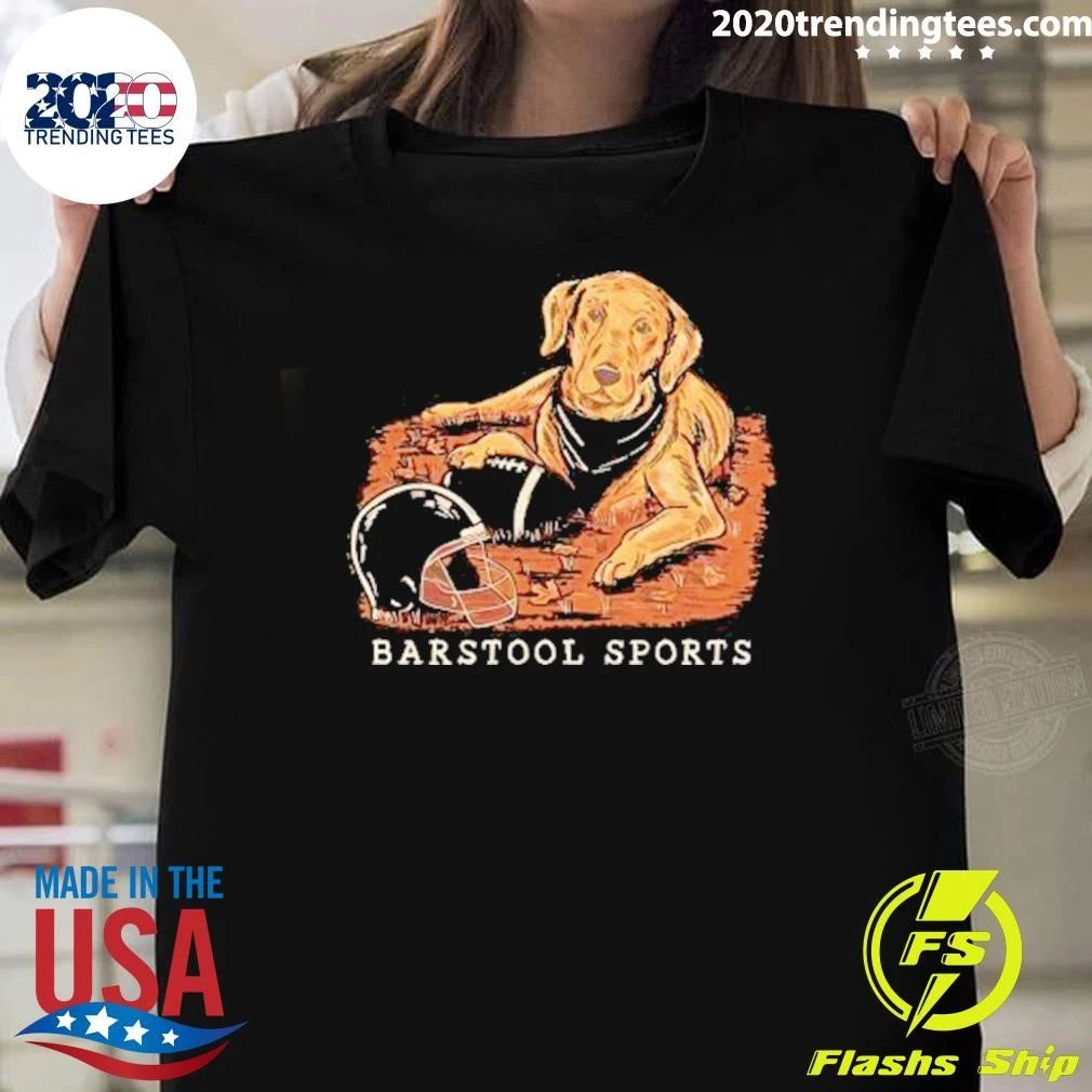 Barstool Fall Football Dog Tee Shirt