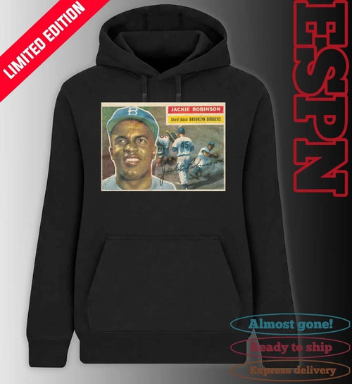 1956 Topps Baseball Jackie Robinson Dodgers shirt