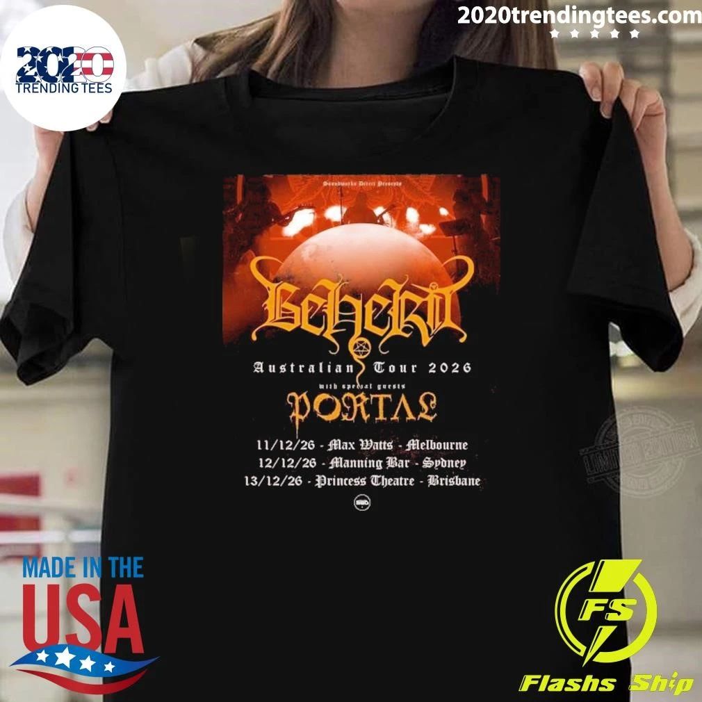 Beherit Australian Tour 2026 With Special Guests Bortac Shirt